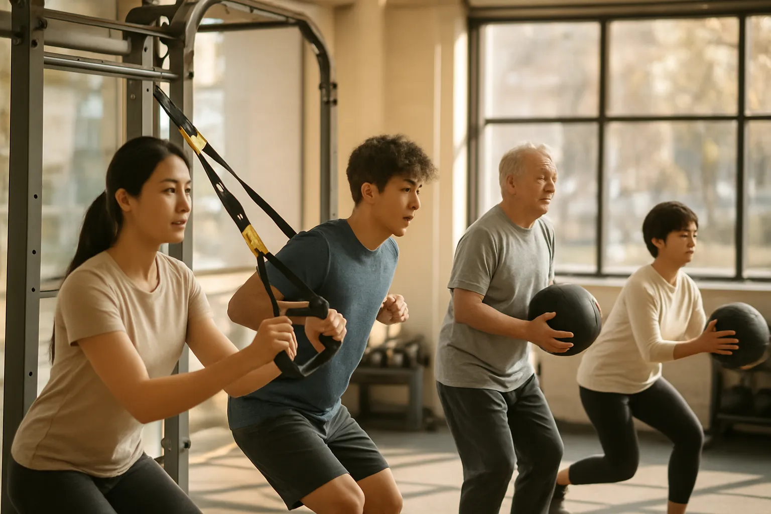 하이록스 기능성 운동 스테이션 체험 장면