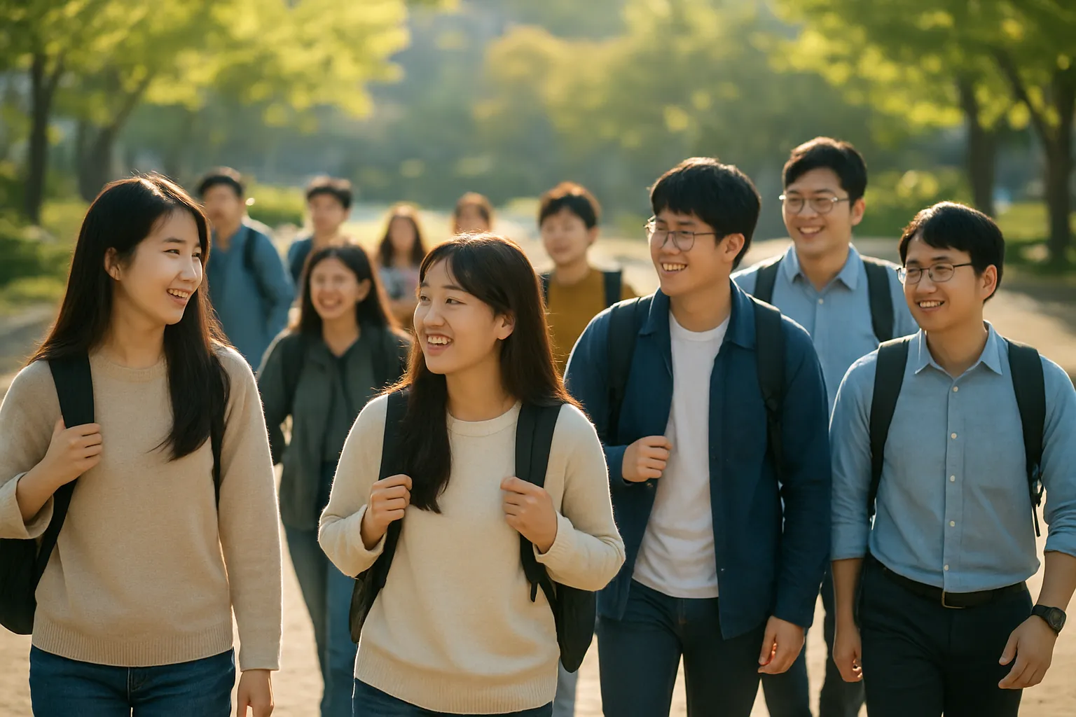 대회 출발을 준비하는 참가자들의 활기찬 모습