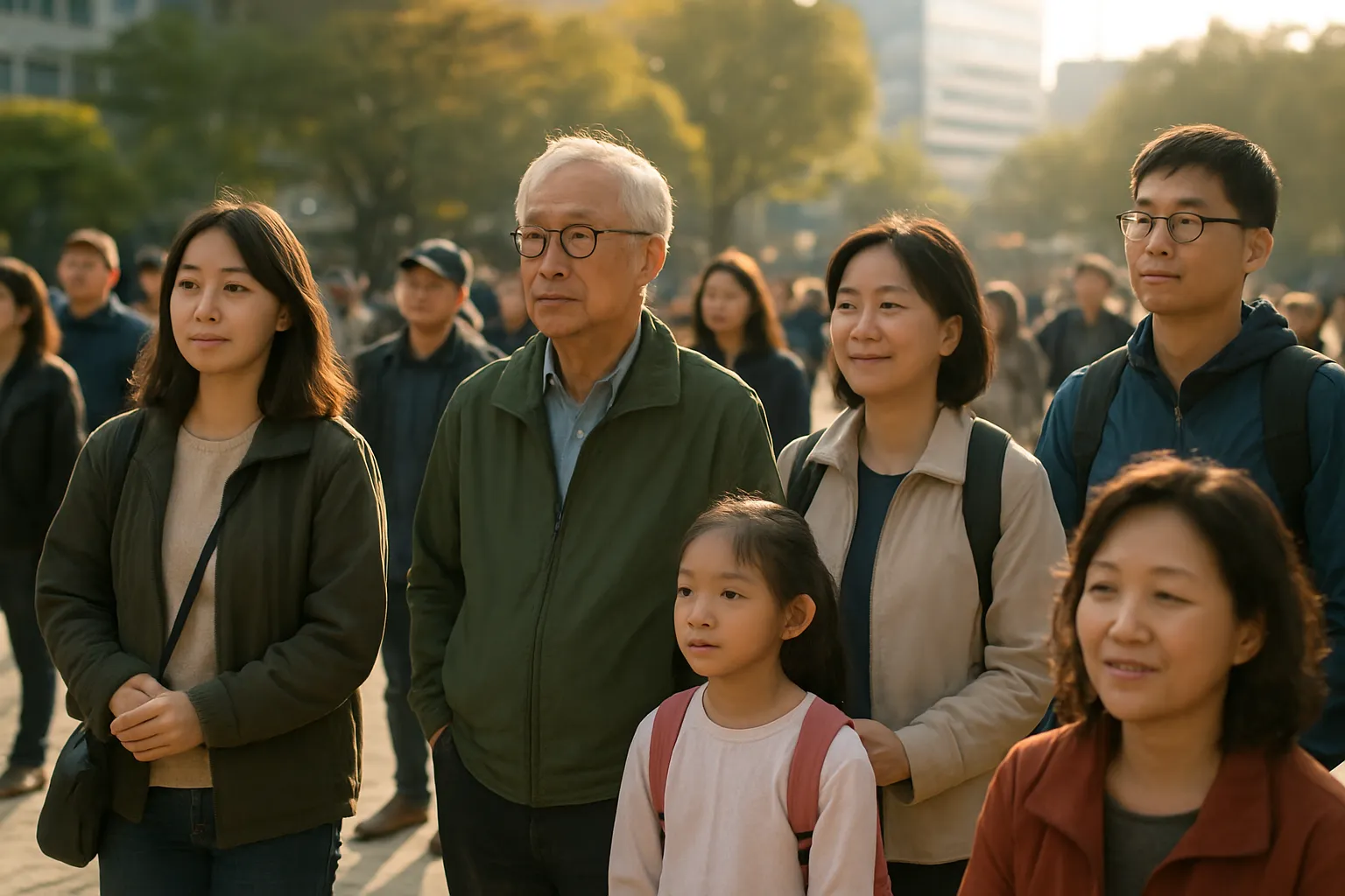 서울광장과 청계광장에 모여 준비하는 참가자들