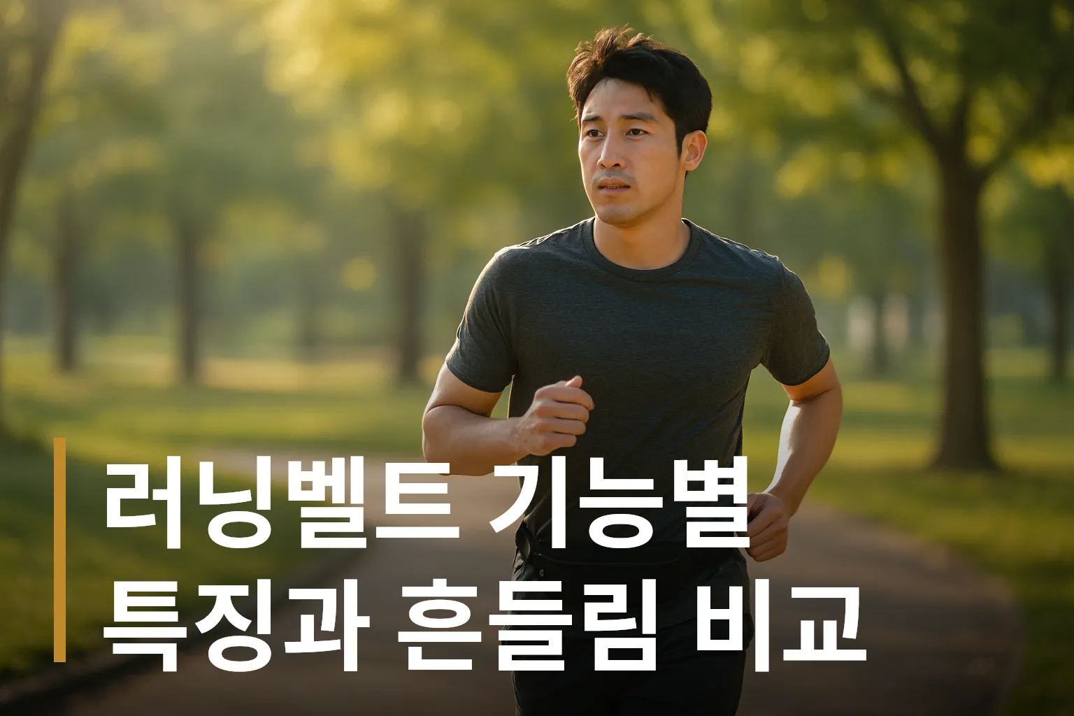 러닝벨트를 착용한 남성 러너