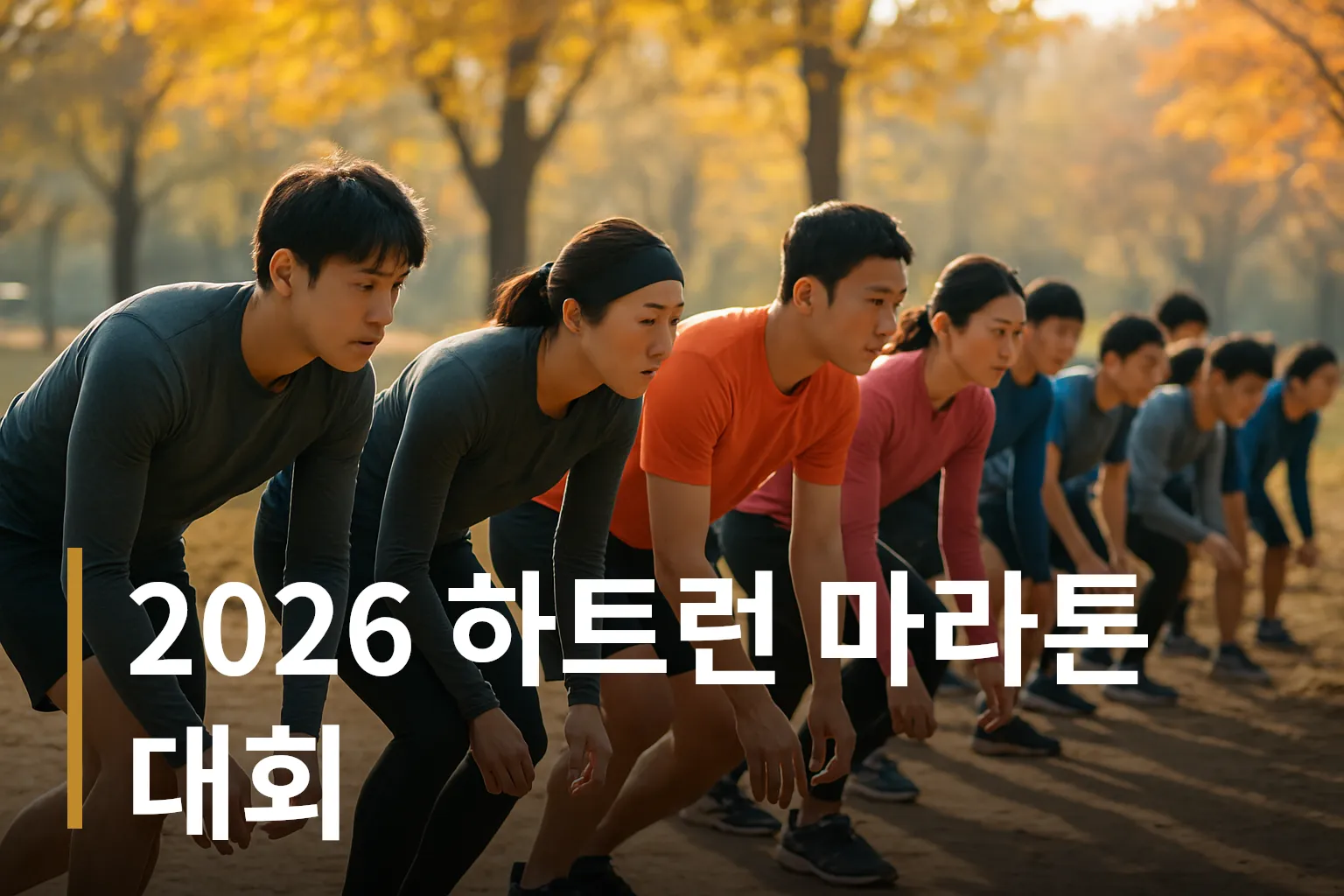 출발 전 준비하는 참가자들