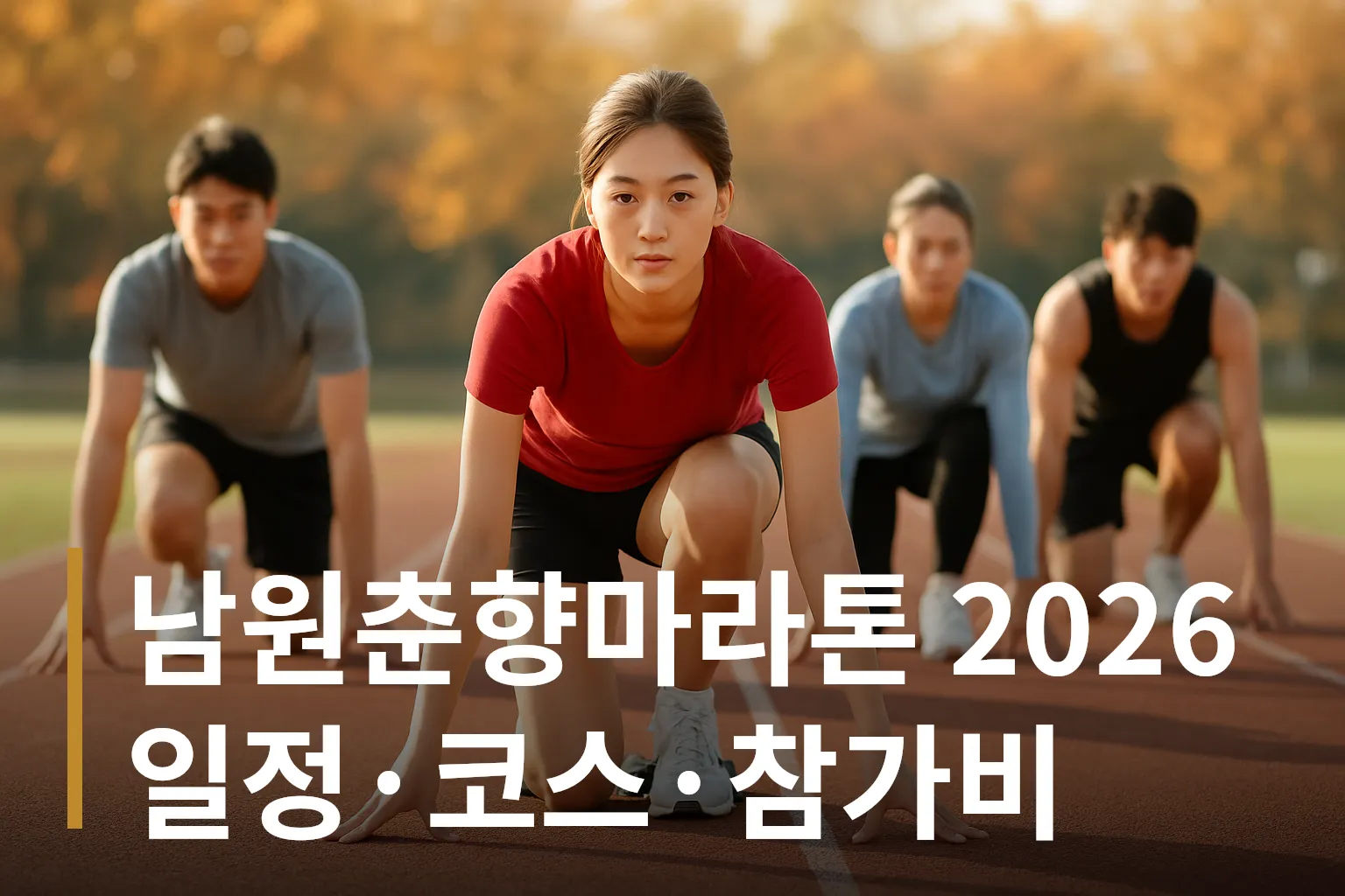 남원춘향마라톤 출발 준비 중인 참가자들