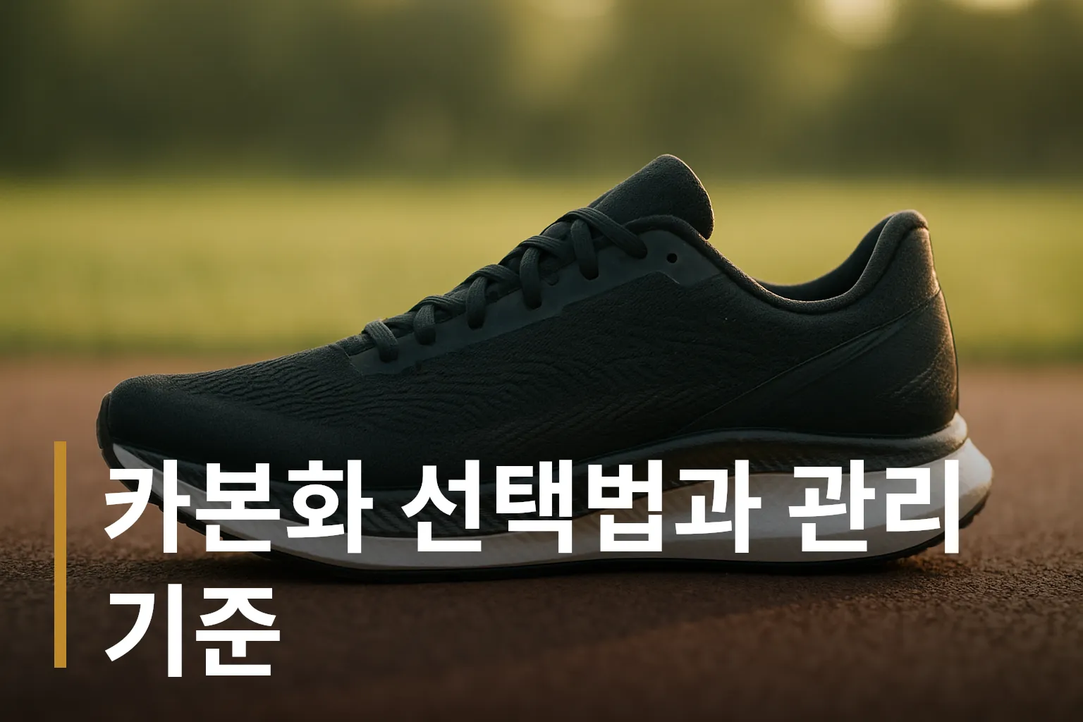 탄소 섬유 플레이트가 보이는 고성능 러닝화