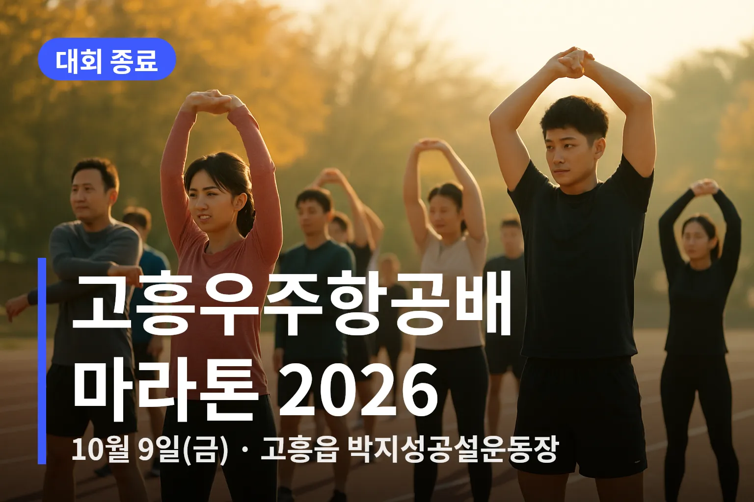 출발 준비 중인 마라톤 참가자들