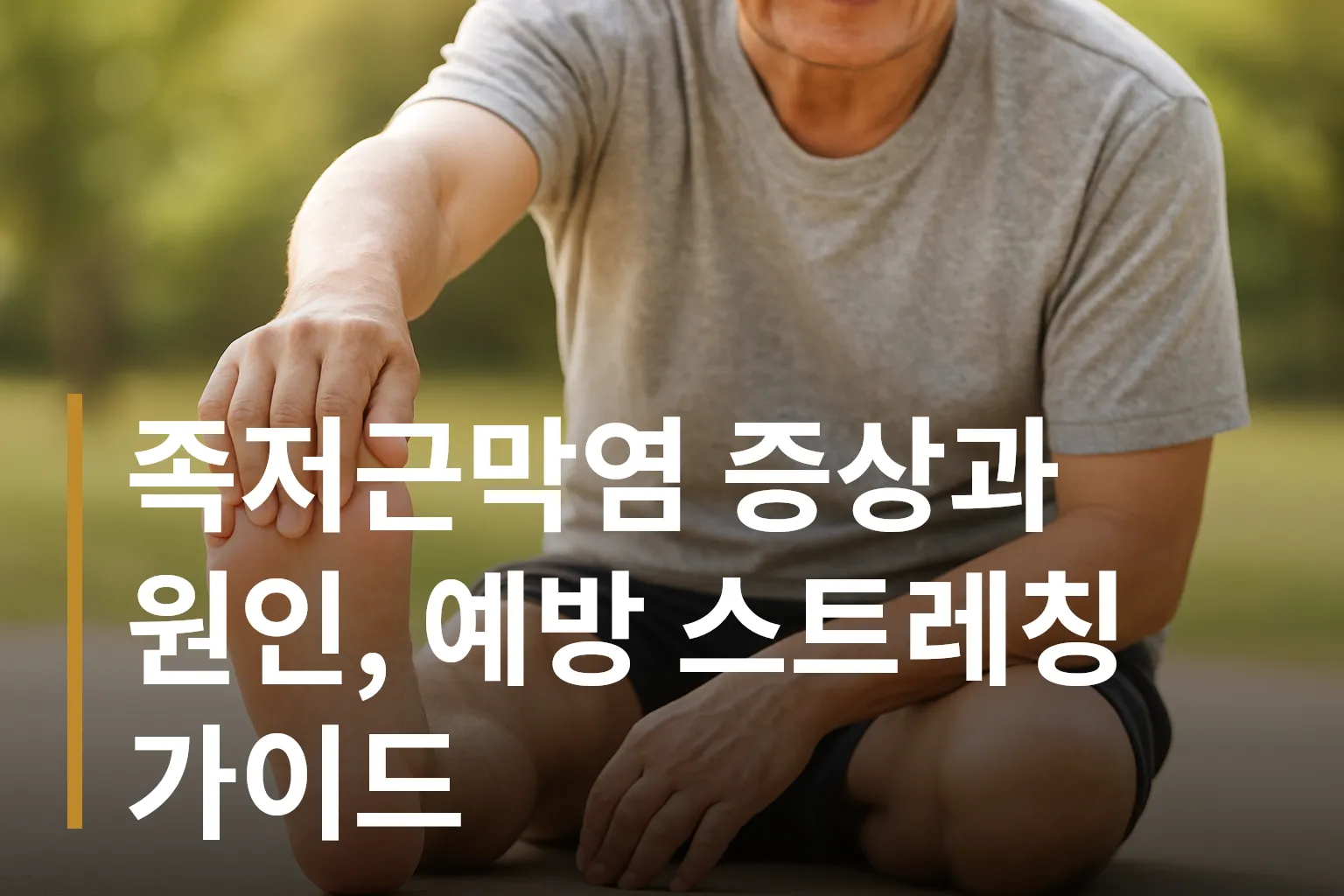 발뒤꿈치 부위 스트레칭 장면