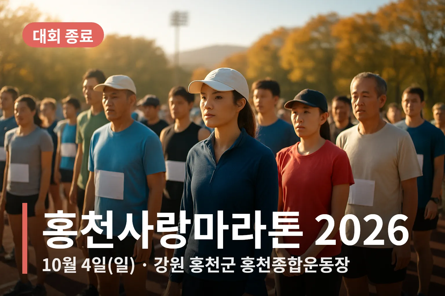 출발선에 모인 참가자들