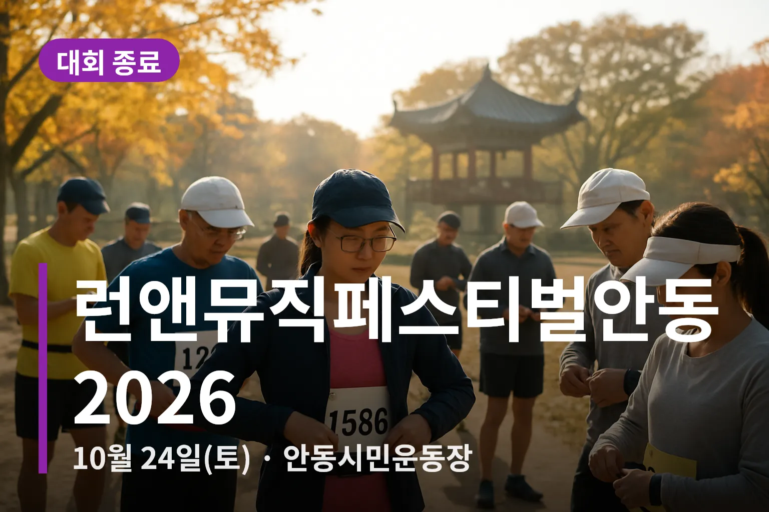 안동탈춤공원 출발 준비 중인 참가자들