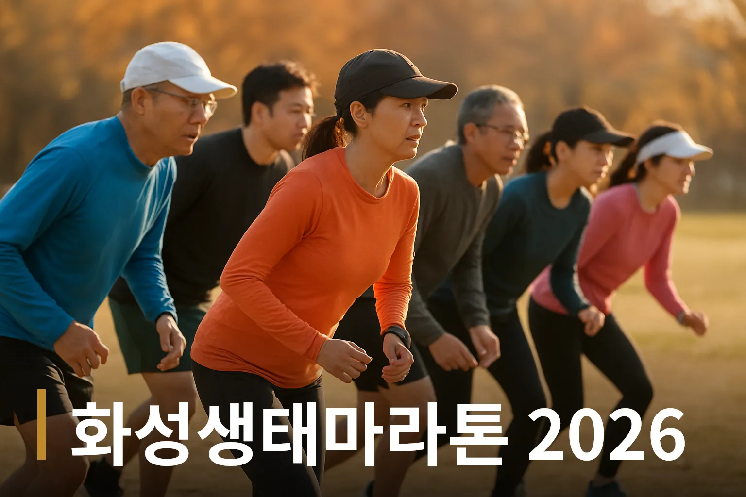 화성생태마라톤 출발선 준비하는 러너들