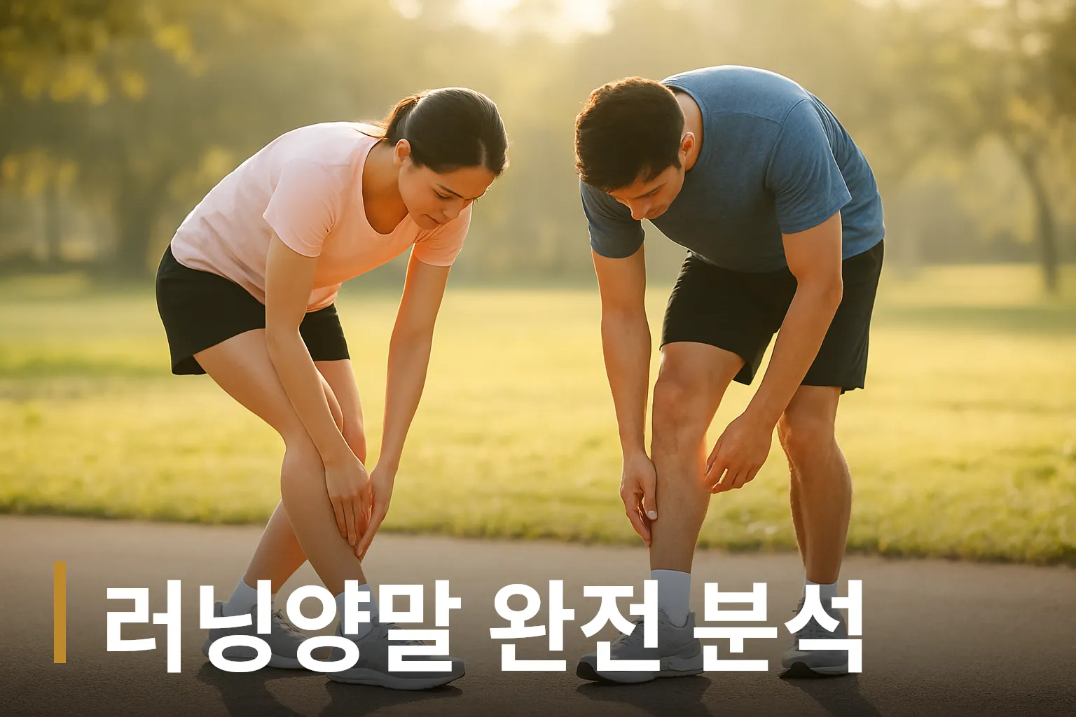 통기성 좋은 러닝양말을 신고 준비하는 러너들