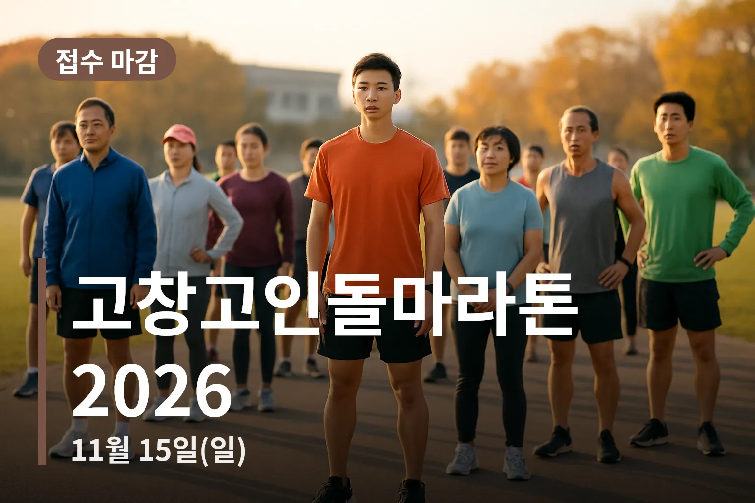 고창고인돌마라톤 출발선에 모인 러너들