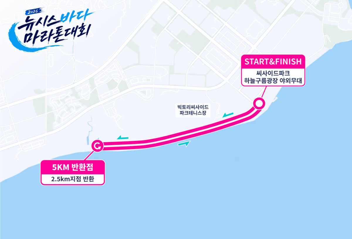뉴시스바다마라톤 5km 공식 코스도