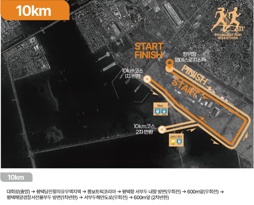 평택항마라톤 10km 공식 코스도